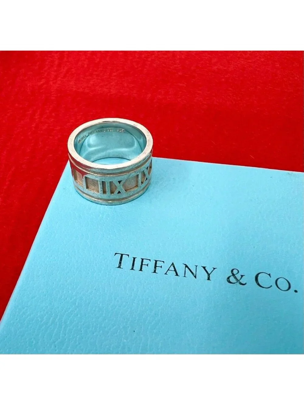 Tiffany & Co Vintage Atlas Wide Ring 925 Sterling Silver Accessory
